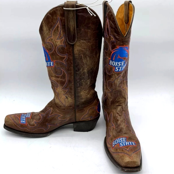 NWT Men's Boise State University Gameday Cowboy Boots - Picture 2 of 5